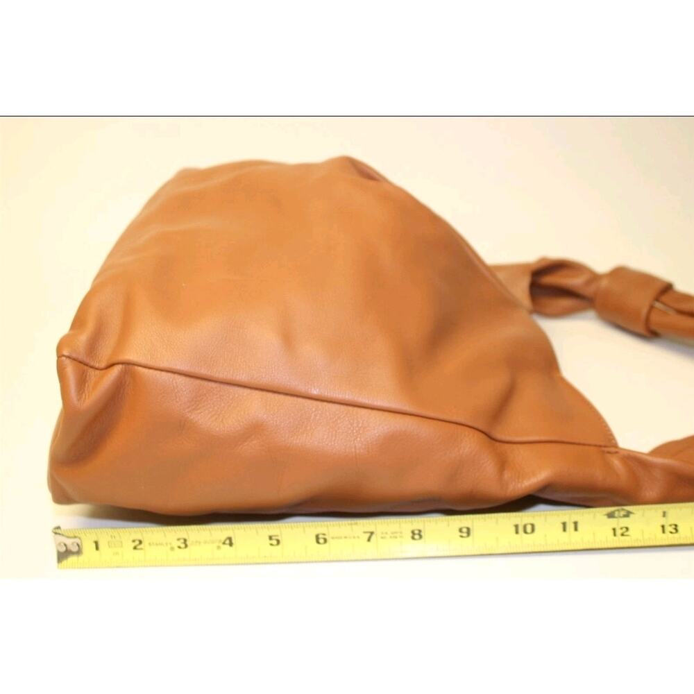 Staud Island Knotted Womens Supple Tan Leather Hobo Satchel Shoulder Bag - Picture 5 of 16